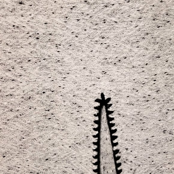 Maxi grey pencil skirt with dip side slit - Picture 3 of 7